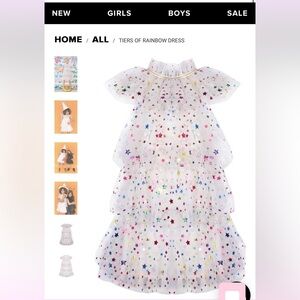 Brand New With Tags NWT Lola + The Boys Tiers of Rainbow Dress 
Lola & the boys